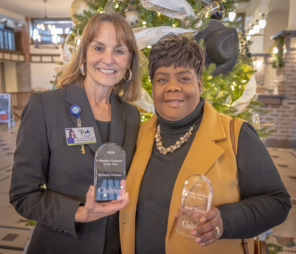 Kristen DeHart and Janet Wesley 2024 Volunteers of the Year 